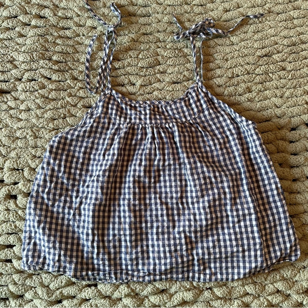 Aerie Gingham Tank with Adjustable Straps